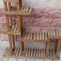 شلف چوبی گلدان
