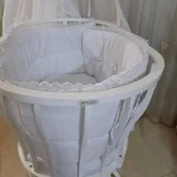 گهواره نوزاد ترک سفید رنگ با سرویس خواب کامل|تخت و صندلی بچه|اصفهان, عسگریه|دیوار