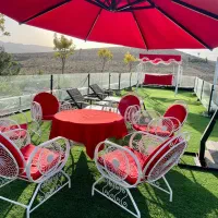 باغ و استخر آب گرم بدون محدودیت تعداد کد 107|اجارهٔ کوتاهمدت ویلا و باغ|شیراز, باغشهر قصر سبز|دیوار