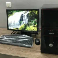 کیس و مانیتور با موس و کیبورد آکبند