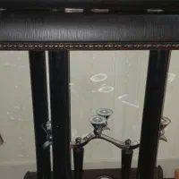 آیینه دور چرمی به همراه شمعدان وکنسول|بوفه، ویترین، کنسول|تهران, نارمک جنوبی|دیوار