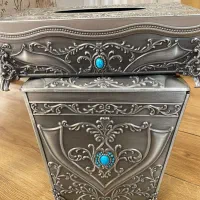 جا دستمال کاغذی و سطل آشغال