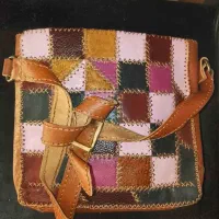 کیف دوشی دست‌دوز چرم طبیعی
