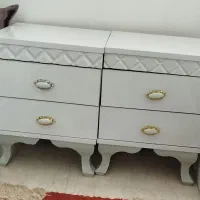 سرویس خواب دو نفره همراه با تشک و دو عدد پاتختی|تخت و سرویس خواب|محلات, |دیوار