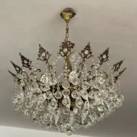 لوستر 12 شاخه 12 شعله برنزی