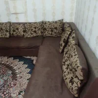 مبل ال قهوه ه ای رنگ ۶نفره