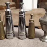 ۲ جفت میل باستانی تزئینی برنجی عتیقه سرمه دان