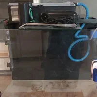 اکواریوم شیشه ریملس با وسایل