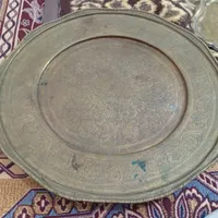 فروش دو عدد سینی برنجی قلم کاری