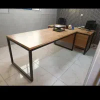 میز مدیریت وکنفرانس طرح T چوبی وفلزی