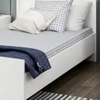 تخت ام دی اف سفید زیر کشو دار