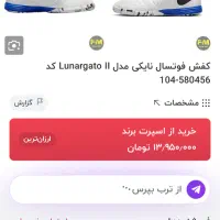 کفش فوتسال نایکی لونار گاتو|کیف، کفش، کمربند|نورآباد ممسنی, |دیوار