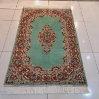 قالیچه دستباف زمینه سبز کرمان|فرش|تهران, اکباتان|دیوار
