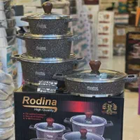 سرویس قابلمه ۸ پارچه چدن گرانیت Rodina|ظروف پخت‌وپز|اصفهان, شهشهان|دیوار