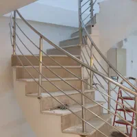 نصب نرده راه پله استیل در شیروان فاروج زیارت.خانلق|مصالح و تجهیزات ساختمان|شیروان (خراسان), |دیوار