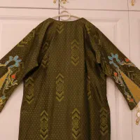 پیراهن ساتن گلدوزی و خامه دوری بسیار زیبا و خوشرنگ|لباس|کرج, فاز ۱ مهرشهر|دیوار