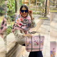 ست کیف وروسری چرم و مخمل هدیه ای جذاب برای خانم ها