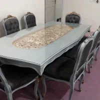 میزنهارخوری ۸نفره یکمتر در دو متر.جنس چوب گردومحکم