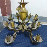 لوستر ۱۰شاخه برنز قدیمی