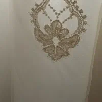 پرده بسیار شیک  با پارچه حریر و گیپور زیبا و جدید|پرده، رانر، رومیزی|زابل, |دیوار