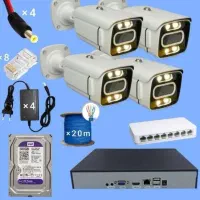 دوربین مداربسته poe/+پلاکخوان با هارد 500 گیگ بنفش