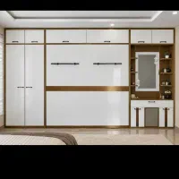 کمد دیواری های گلاس با تخت تاشو دو نفره جکدار