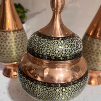 گلدان و شکلات خوری مس و خاتم کاری|صنایع دستی و سایر لوازم تزئینی|تهران, حکیمیه|دیوار