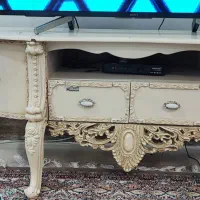 زیر تلویزیون و بوفه و ساعت کرم رنگ|بوفه، ویترین، کنسول|جوانرود, |دیوار