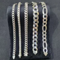 دستبند های نقره مردانه ایتالیایی عیار۹۲۵با فاکتور|جواهرات|تهران, گیشا|دیوار