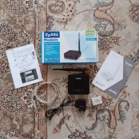 مودم ADSL زایکسل ZyXEL با تمام ملزومات (در حد نو)