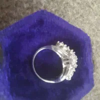 انگشتر جواهر نما نقره ۹۲۵با ابکاری طلا|جواهرات|تهران, صادقیه|دیوار