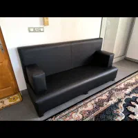 مبل چرم سه نفره کاملا نو