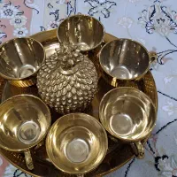 سرویس فنجون شکلات خوری  باسبزی خردکن|صنایع دستی و سایر لوازم تزئینی|بومهن, |دیوار