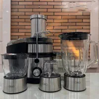 آبمیوه گیری استیل 4کاره(خردکن+آسیاب+میکسر)قابلمه