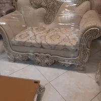 مبل ۷نفره کلاسیک بامیزعسلی مناسب جهیزیه درحدنونونو|مبلمان خانگی و میز عسلی|قائمشهر, |دیوار