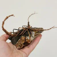 (مجسمه سیمی عقرب و سنگ ژئود کلکسیونی )|مجسمه، تندیس، ماکت|محمدشهر, ولدآباد|دیوار