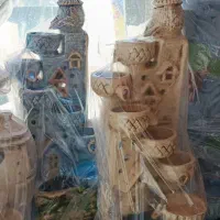 آبنما سفالی|مجسمه، تندیس، ماکت|قم, کوه سفید|دیوار