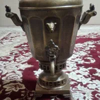 سماورذغالی داخل طلا ۷۳ساله قلم کاری کاره دست۱۳۳۲