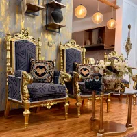 مبل استیل سلطنتی مدل کاحی سایز بزرگ‌نو ( نو)