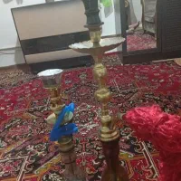 دو عدد قلیان برنز ما لوازم کامل