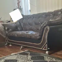 مبل ۷ نفره چرم|مبلمان خانگی و میز عسلی|لاهیجان, گلستان|دیوار