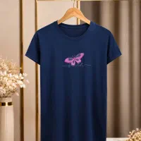 ‌تی‌شرت دخترانه و زنانه طرح پروانه