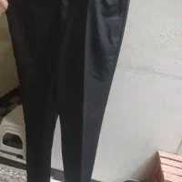 شلوار پارچه ای رنگ مشکی سایز ۴۸ نو