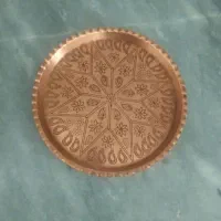 خرماخوری برنز منقل تزئینی مس سینی آیینه ای