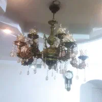 لوستر10شاخه رنگ مسی