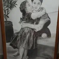 نقاشی سیاه قلم|تابلو، نقاشی، عکس|تهران, جوادیه تهرانپارس|دیوار