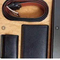 ست چرم بوفالو خزر چرم مردانه کیف جاکارتی روز مرد