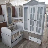 کمد ۳ درب و تخت نوزاد گهواره ای سیسمونی بچه کودک