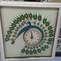 پته ساعت طاووس|ساعت دیواری و تزئینی|بافت, |دیوار