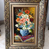 تابلوفرش دستبافت گل مناسب کادو/ فروشگاه ماندگار|تابلو فرش|تهران, بوستان جنگلی لویزان|دیوار